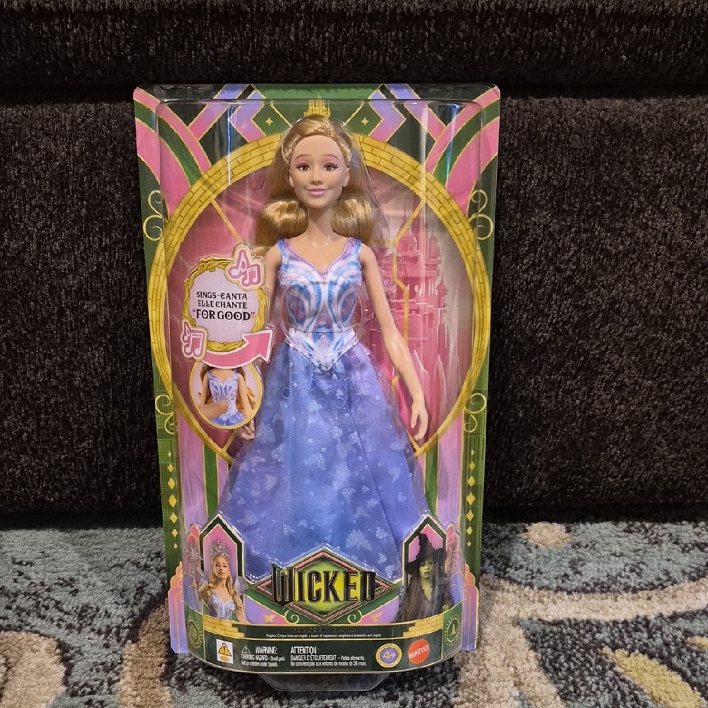 Glinda From Wicked Singing Doll In Purple Dress, New